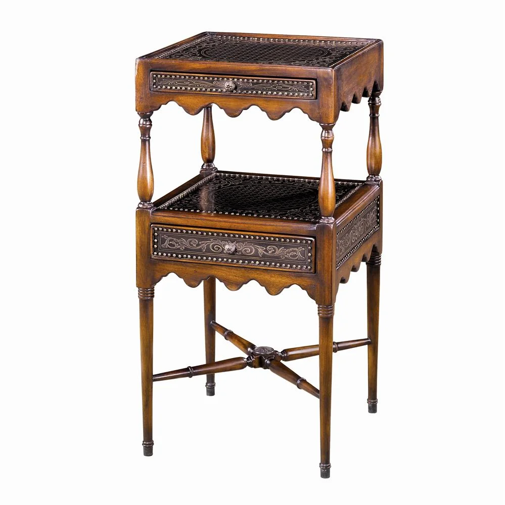 Theodore Alexander Tables 2 Tier End Table Sprintz Furniture End Tables
